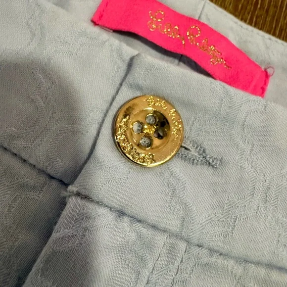 Lilly Pulitzer PowderBlue Textured Pants - Picture 3 of 6